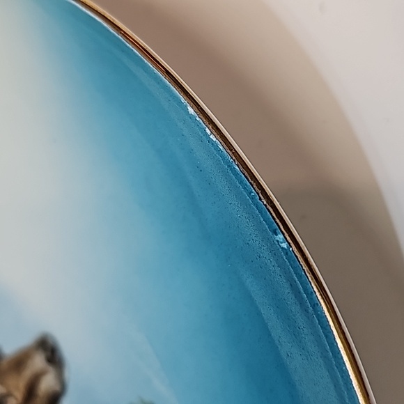 Vintage Three Crown China Germany Handpainted Ceramic Deer Elk Stag Plate - Picture 11 of 16